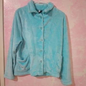 Jacklyn Intimates Fuzzy Blue Jacket